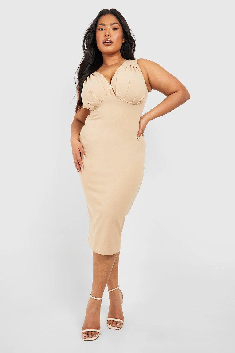 Grande Taille - Robe Corset Mi-longue 3 Grande Taille - Robe Corset Mi-longue