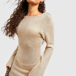 Robe Longue Fendue -Pas Cher Vêtue Diva Magasin gzz51752 stone xl 3