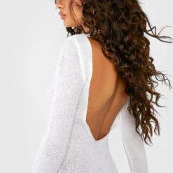 Robe Courte Dos Nu -Pas Cher Vêtue Diva Magasin gzz51754 white xl 3