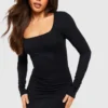 Tall - Robe Longue Texturée à Col Carré 1 Tall - Robe Longue Texturée à Col Carré -Pas Cher Vêtue Diva Magasin gzz51768 black xl