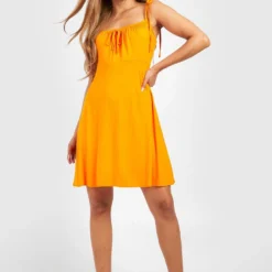 Robe D'été Nouée -Pas Cher Vêtue Diva Magasin gzz51801 orange xl 2