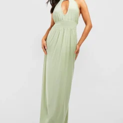 BOOHOO Petite - Robe Longue Découpée à Dos Croisé