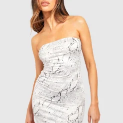 Robe Bandeau à Imprimé Serpent