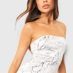 Robe Bandeau à Imprimé Serpent -Pas Cher Vêtue Diva Magasin gzz52003 grey xl 3 scaled