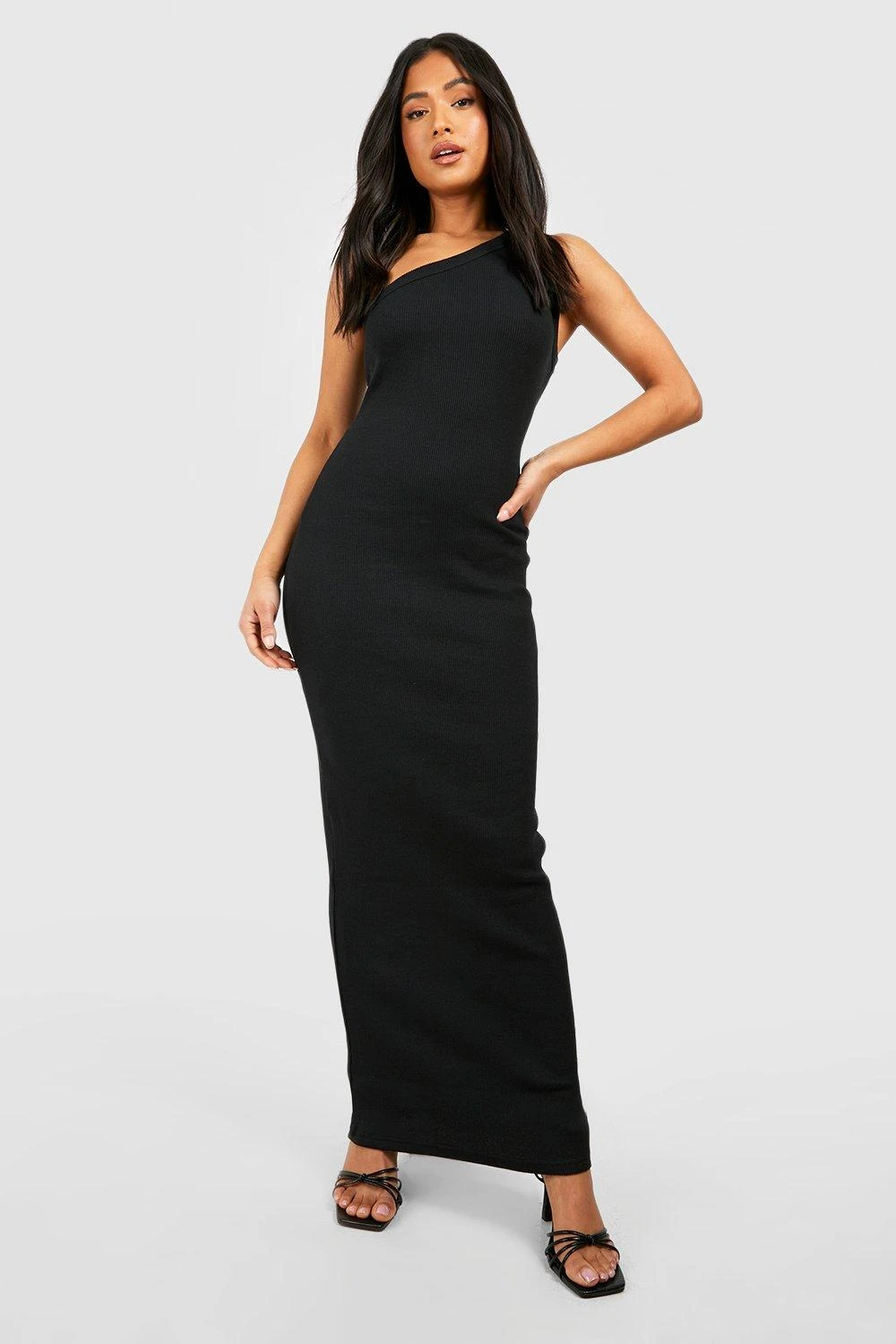 Petite - Robe Longue Asymétrique Côtelée Premium 5 Petite - Robe Longue Asymétrique Côtelée Premium – Image 3