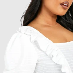 Grande Taille - Robe Patineuse Texturée à Col Carré 9 Grande Taille - Robe Patineuse Texturée à Col Carré -Pas Cher Vêtue Diva Magasin gzz52086 ivory xl 3