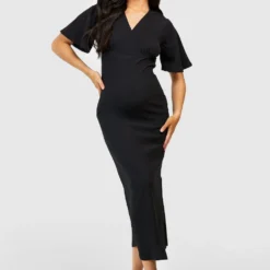 Maternité - Robe De Grossesse Texturée à Manches Larges