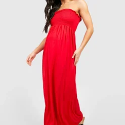 Maternité - Robe Longue Bandeau Froncée 8 Maternité - Robe Longue Bandeau Froncée -Pas Cher Vêtue Diva Magasin gzz52239 red xl 2