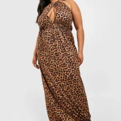 Grande Taille - Robe Léopard Dos Nu En Jersey