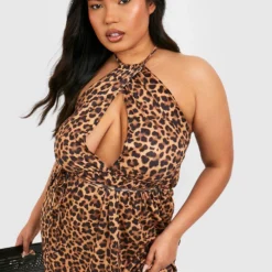 Grande Taille - Robe Léopard Dos Nu En Jersey 9 Grande Taille - Robe Léopard Dos Nu En Jersey -Pas Cher Vêtue Diva Magasin gzz52247 leopard xl 3
