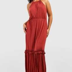 Grande Taille - Robe Longue Dos Nu à Volants