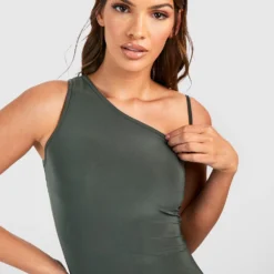 Robe Mi-longue à épaules Tombantes -Pas Cher Vêtue Diva Magasin gzz52286 khaki xl 3