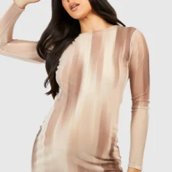 Maternité - Robe De Grossesse Mi-longue En Mesh -Pas Cher Vêtue Diva Magasin gzz52411 stone xl 3 scaled