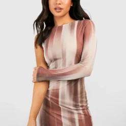 Petite - Robe Mi-longue à Imprimé Abstrait -Pas Cher Vêtue Diva Magasin gzz52427 natural xl 2