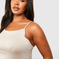 Grande Taille - Robe Mi-longue En Jersey à Bretelles 9 Grande Taille - Robe Mi-longue En Jersey à Bretelles -Pas Cher Vêtue Diva Magasin gzz52662 sand xl 3