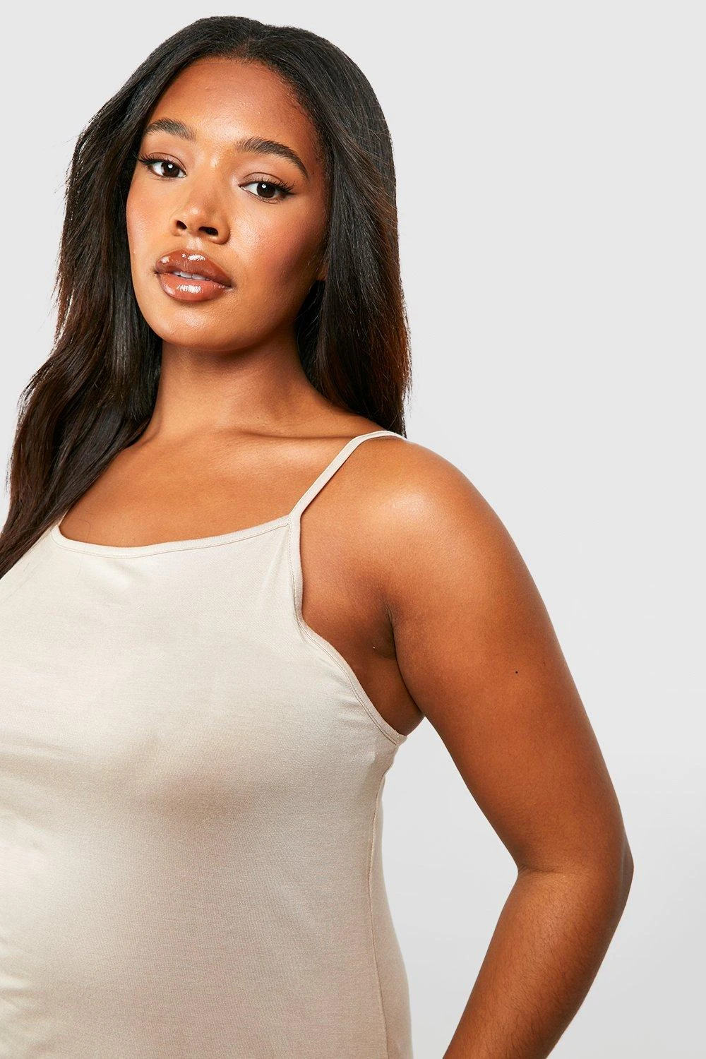 Grande Taille - Robe Mi-longue En Jersey à Bretelles 6 Grande Taille - Robe Mi-longue En Jersey à Bretelles – Image 4