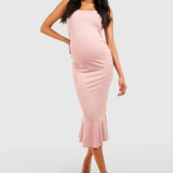 Maternité - Robe Sirène à Détails En Dentelle Et Ourlet Volanté -Pas Cher Vêtue Diva Magasin gzz52698 blush xl 2 scaled