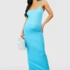 Maternité - Robe De Grossesse Longue à Bretelles -Pas Cher Vêtue Diva Magasin gzz52888 turquoise xl scaled