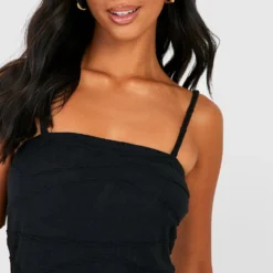 Petite - Robe Longue Texturée -Pas Cher Vêtue Diva Magasin gzz52900 black xl 3