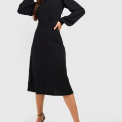 Tall - Robe Mi-longue à Manches Ballon 8 Tall - Robe Mi-longue à Manches Ballon -Pas Cher Vêtue Diva Magasin gzz52942 black xl 2