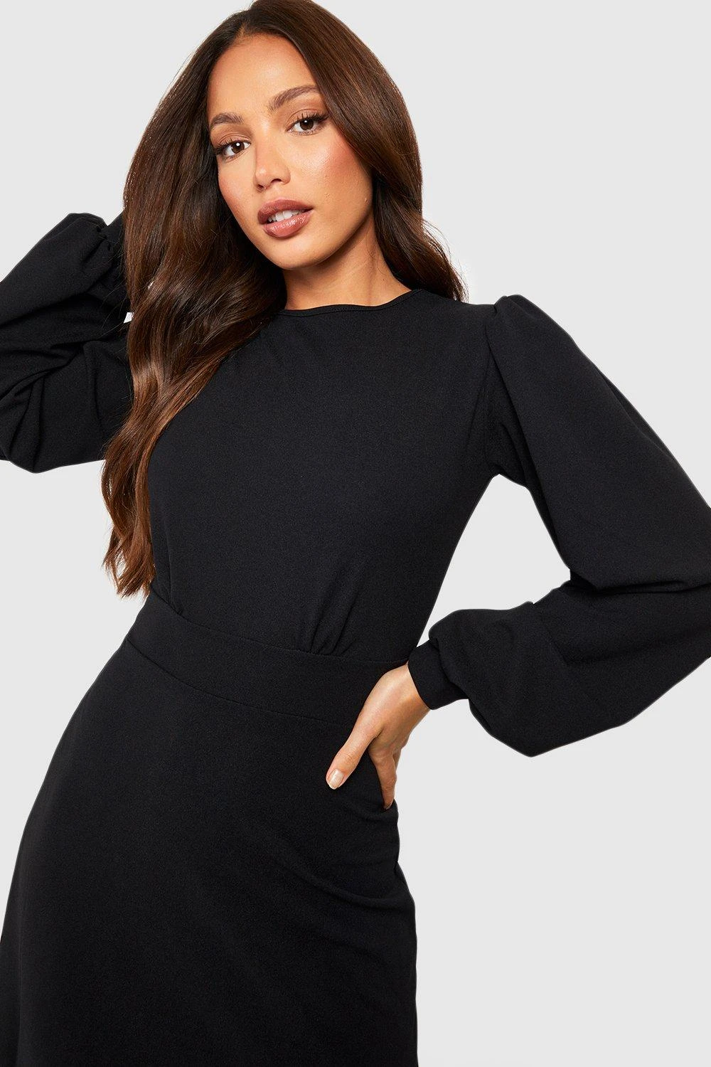 Tall - Robe Mi-longue à Manches Ballon 6 Tall - Robe Mi-longue à Manches Ballon – Image 4