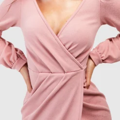 Robe Longue à épaules Dénudées -Pas Cher Vêtue Diva Magasin gzz53015 rose xl 3
