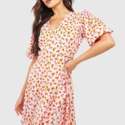 Robe Portefeuille Fleurie 8 Robe Portefeuille Fleurie -Pas Cher Vêtue Diva Magasin gzz53054 pink xl 2 scaled