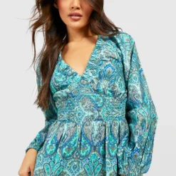 Robe Longue Motif Cachemire -Pas Cher Vêtue Diva Magasin gzz53192 multi xl 3