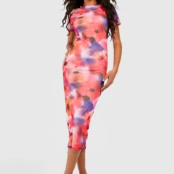 Robe Fleurie En Mesh