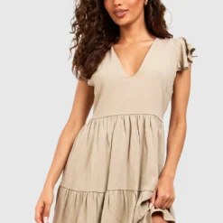 Robe En Lin à Volants étagés -Pas Cher Vêtue Diva Magasin gzz53448 stone xl 2 scaled