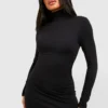 Robe Courte à Col Roulé 1 Robe Courte à Col Roulé -Pas Cher Vêtue Diva Magasin gzz53519 black xl
