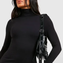 Robe Courte à Col Roulé -Pas Cher Vêtue Diva Magasin gzz53519 black xl 3