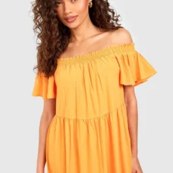 Robe Longue à Volants -Pas Cher Vêtue Diva Magasin gzz53659 orange xl 3