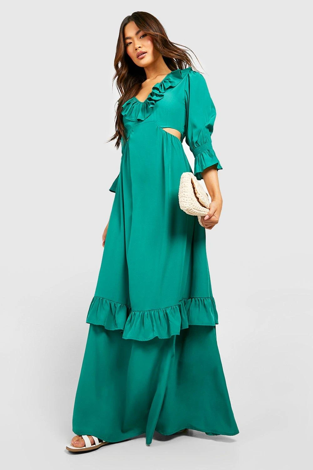 Robe Longue Découpée à Volants 3 Robe Longue Découpée à Volants