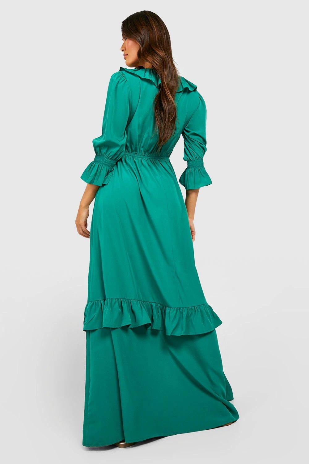 Robe Longue Découpée à Volants 4 Robe Longue Découpée à Volants – Image 2