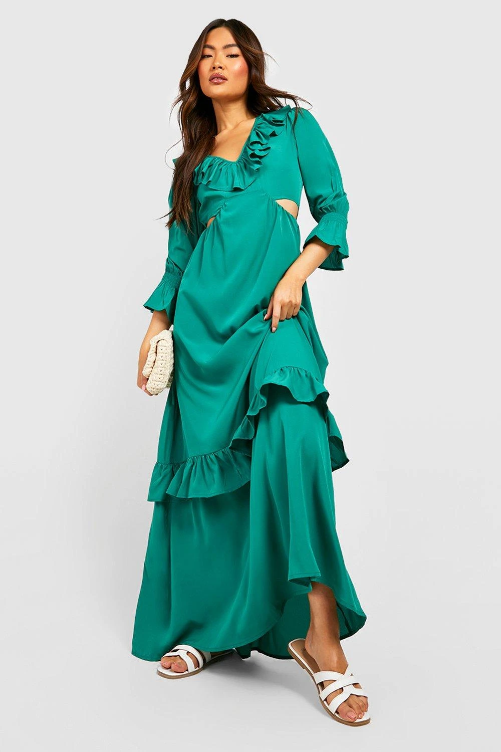Robe Longue Découpée à Volants 5 Robe Longue Découpée à Volants – Image 3