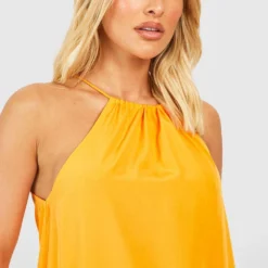 Robe Longue Dos Nu à Volants -Pas Cher Vêtue Diva Magasin gzz53669 orange xl 3