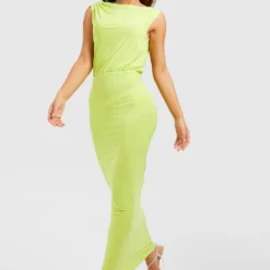 Robe Longue Moulante -Pas Cher Vêtue Diva Magasin gzz53786 lime xl 2