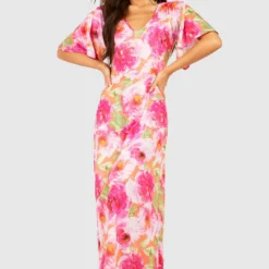 Robe Longue Fleurie Texturée