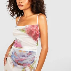 Robe Longue Fleurie Texturée -Pas Cher Vêtue Diva Magasin gzz53806 ivory xl 3