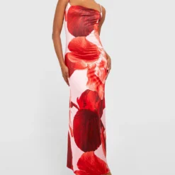 Tall - Robe Mi-longue Fleurie à Col Bénitier