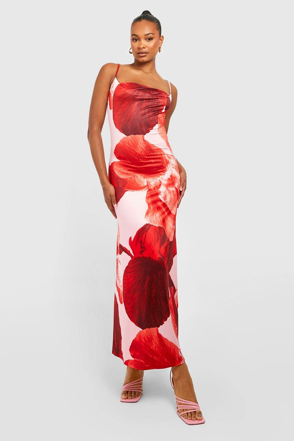 Tall - Robe Mi-longue Fleurie à Col Bénitier 3 Tall - Robe Mi-longue Fleurie à Col Bénitier