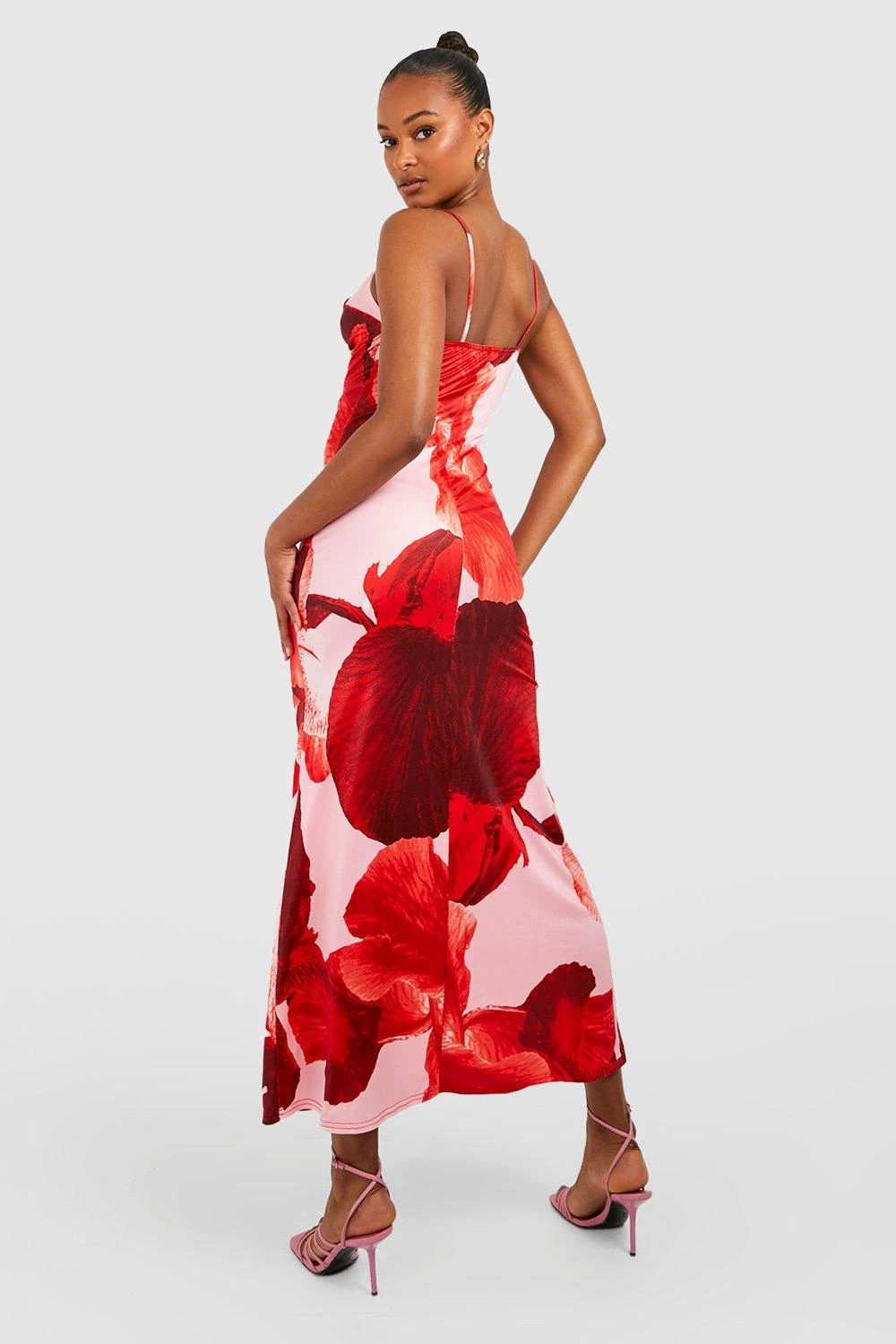 Tall - Robe Mi-longue Fleurie à Col Bénitier 4 Tall - Robe Mi-longue Fleurie à Col Bénitier – Image 2