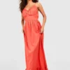 Robe Longue Froncée à Volants -Pas Cher Vêtue Diva Magasin gzz54118 orange xl