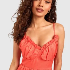 Robe Longue Froncée à Volants 9 Robe Longue Froncée à Volants -Pas Cher Vêtue Diva Magasin gzz54118 orange xl 3