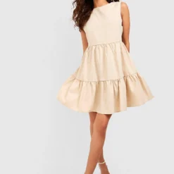 Robe à Volants étagés -Pas Cher Vêtue Diva Magasin gzz54122 stone xl 2