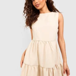 Robe à Volants étagés -Pas Cher Vêtue Diva Magasin gzz54122 stone xl 3