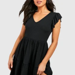 Petite - Robe Babydoll à Volants 8 Petite - Robe Babydoll à Volants -Pas Cher Vêtue Diva Magasin gzz54200 black xl 2