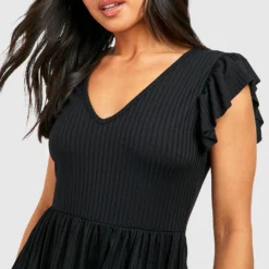 Petite - Robe Babydoll à Volants 9 Petite - Robe Babydoll à Volants -Pas Cher Vêtue Diva Magasin gzz54200 black xl 3