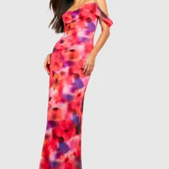 Tall - Robe Longue Fleurie à Col Bénitier